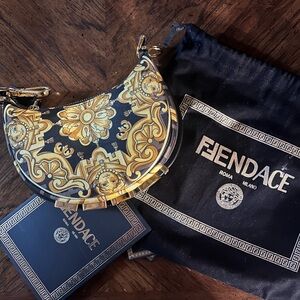 Fendace (Fendi x Versace) Nano Fendigraphy Charm NWT